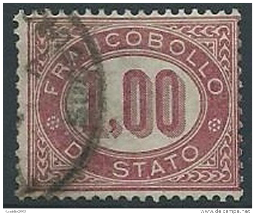 1875 REGNO USATO SERVIZIO DI STATO 1 LIRA - ED431 - Servizi