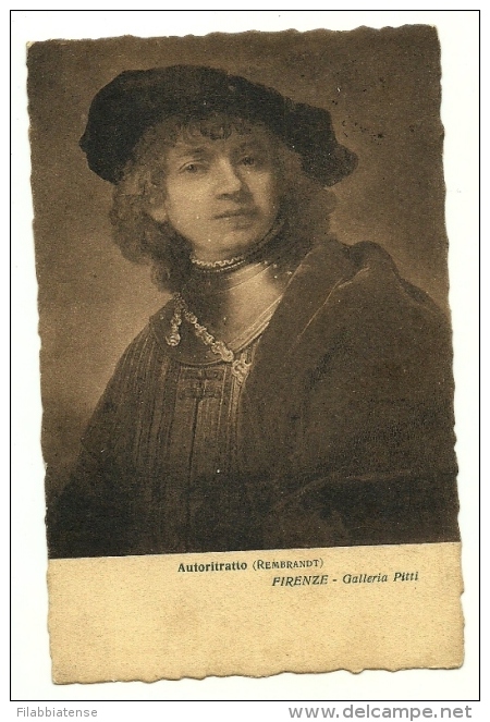 1909 - Italia - Cartolina Con Autoritratto Di Rembrandt 6/25 - Rembrandt