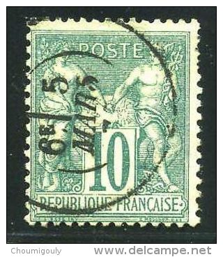 FRANCE N° 65  \"  SAGE  10c  VERT TYPE I  \" OBLITERE TB. - Autres & Non Classés