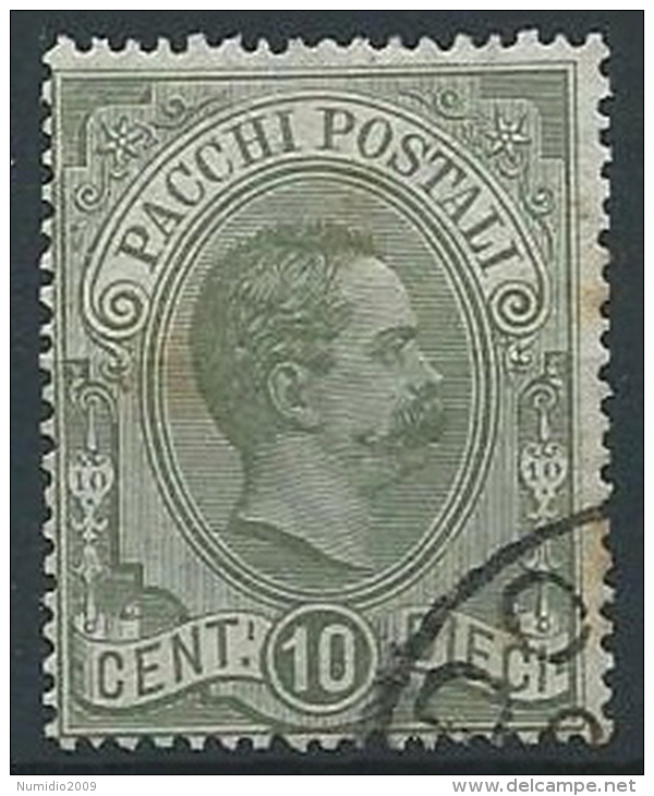 1884-86 REGNO USATO PACCHI POSTALI 10 CENT - ED434 - Postal Parcels