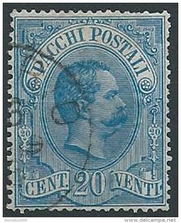 1884-86 REGNO USATO PACCHI POSTALI 20 CENT - ED434 - Paquetes Postales
