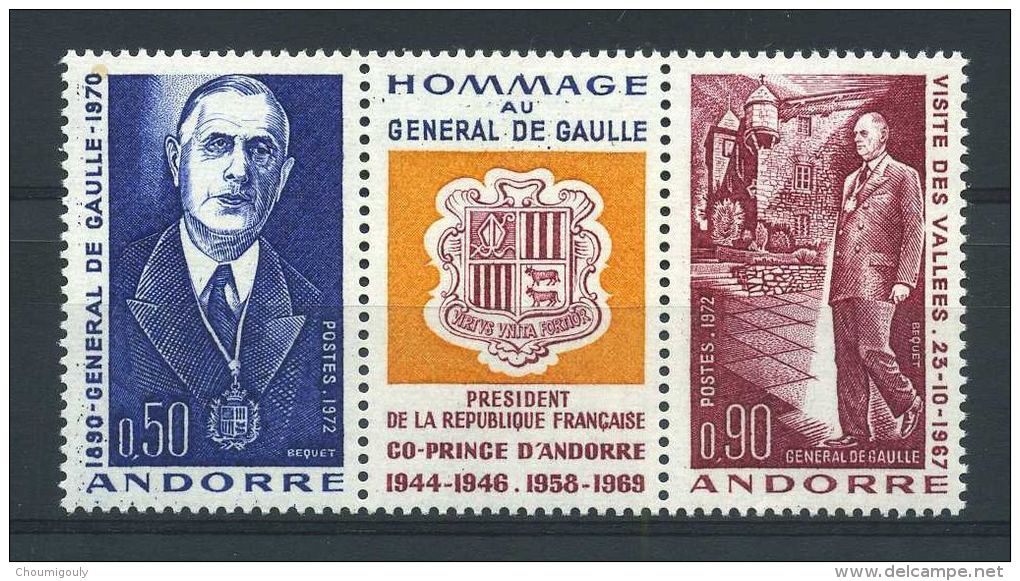 ANDORRE N° 225A \" GENERAL DE GAULLE  \" NEUFS XX TTB. - Autres & Non Classés