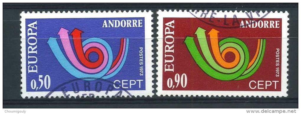 ANDORRE N° 226/27  \" EUROPA 1973 \" OBLITERES TB. - Autres & Non Classés