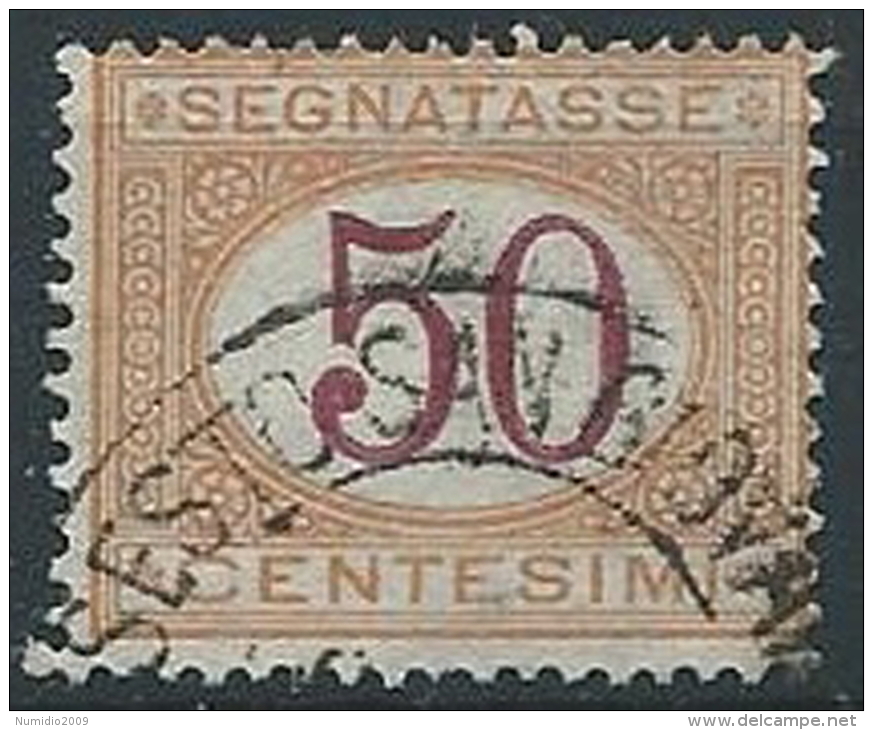 1890-94 REGNO USATO SEGNATASSE 50 CENT - ED434 - Taxe