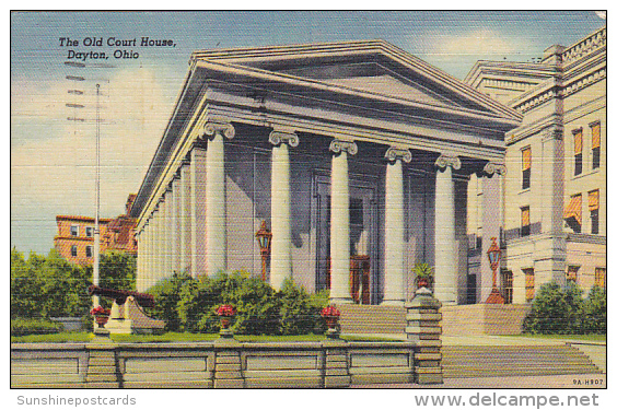 Ohio Dayton Old Court House 1953 Curteich - Dayton