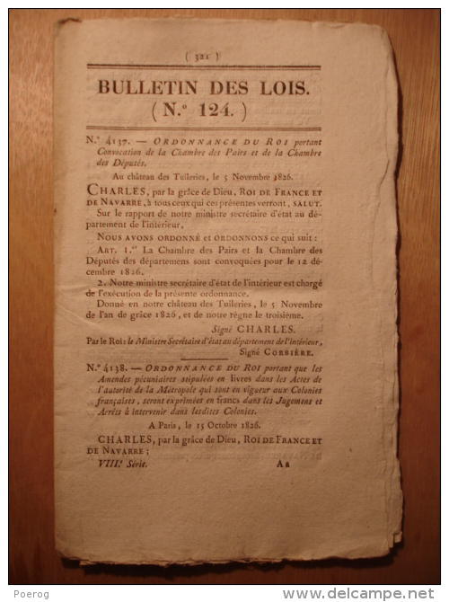 BULLETIN DES LOIS 1826 - MONTAUBAN - ABATTOIR LUNEVILLE - ROUTE ORANGE VALREAS - VAUCLUSE MEURTHE TARN ET GARONNE - Décrets & Lois