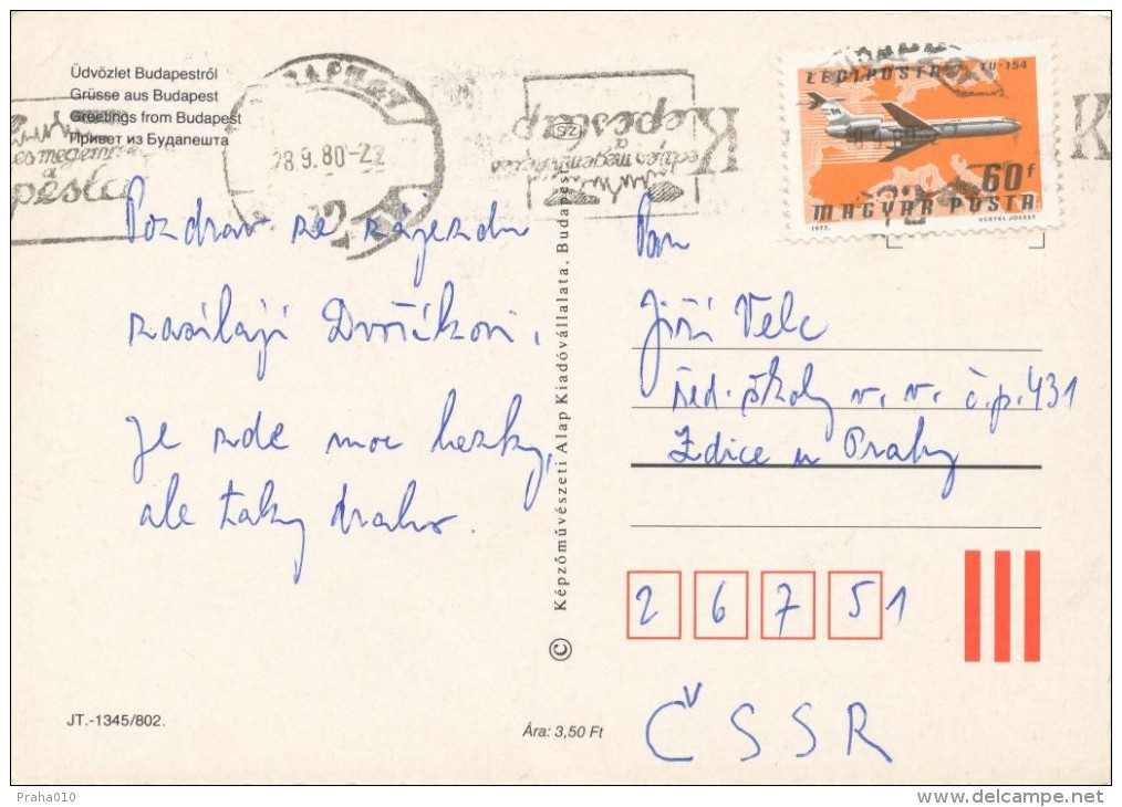 I4401 - Hungary (1980) Budapest - Cartas & Documentos