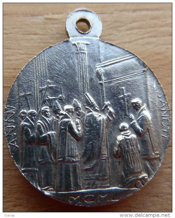 Mad-081 Médaille Ancienne Puis XII Sancti Anni MCML - Godsdienst & Esoterisme