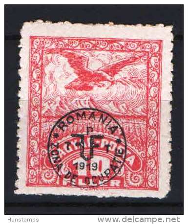 Hungary - DEBRECEN 1920. (Romania) Occupation Stamp 10 F Stamp IN SPECIAL BRIGHT CHALK PAPIER MH (*) - Carné