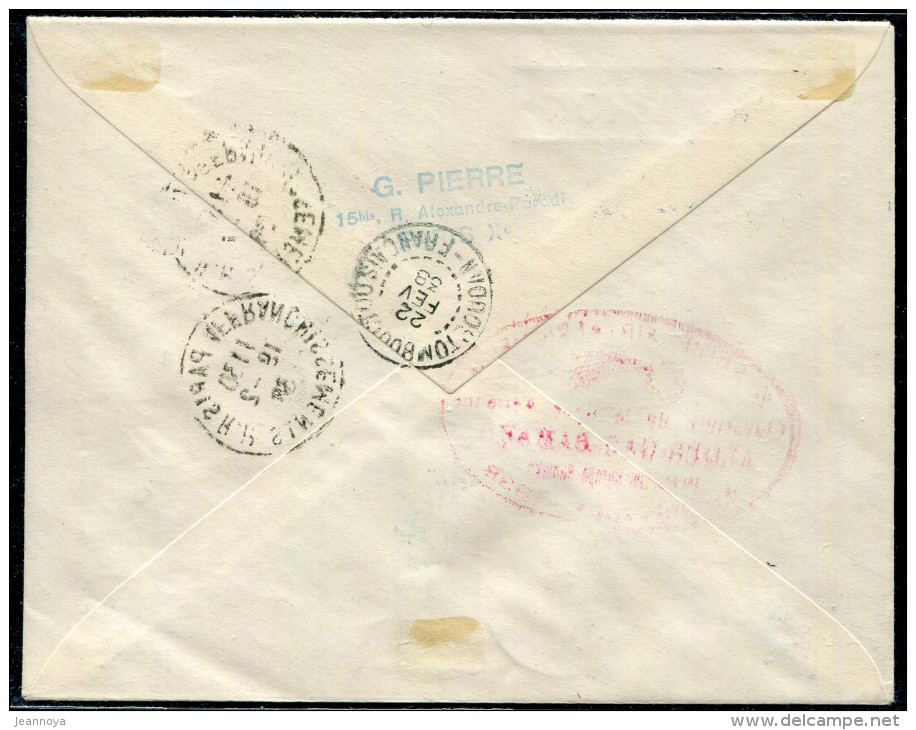 FRANCE - N° 357 & 358 DE PARIS LE 19/2/1938, 1er VOL ALGER BAMAKO, MULLER N° 422, EN POSTE RESTANTE A TOMBOUCTOU - SUP - Premiers Vols