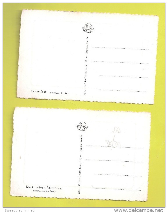 DEUX 2. KNOCKE-ZOUTE UNUSED POSTCARDS - Knokke