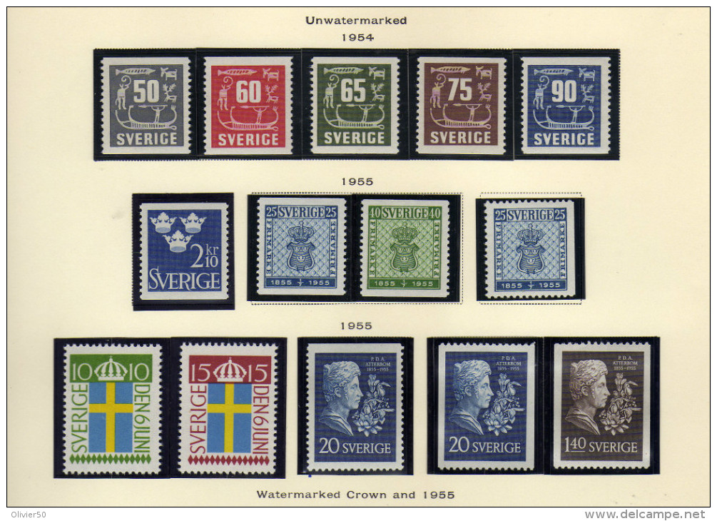 Suède (1954-55)  -  Lot De  Neufs** - Nuevos
