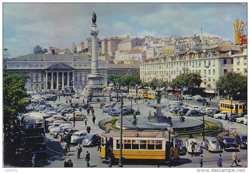 Portugal - Lisboa / Praça D. Pedro IV / Automobiles Tramways - Lisboa