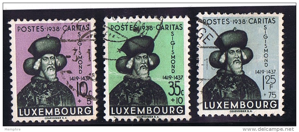 1938  Caritas  Sigismond   10 C., 35 C., 1,25 Fr - Used Stamps