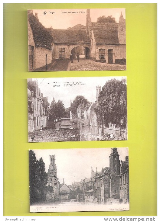 TROIS 3 BRUGGE BELGIUM OLD POSTCARDS - Brugge