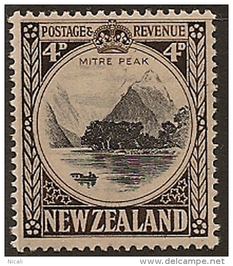 NZ 1935 4d Mitre Peak P14 UNHM SG 583c SE141 - Neufs