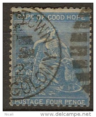 COGH 1864 4d Blue Hope SG 24a U #BX26 - Cap De Bonne Espérance (1853-1904)