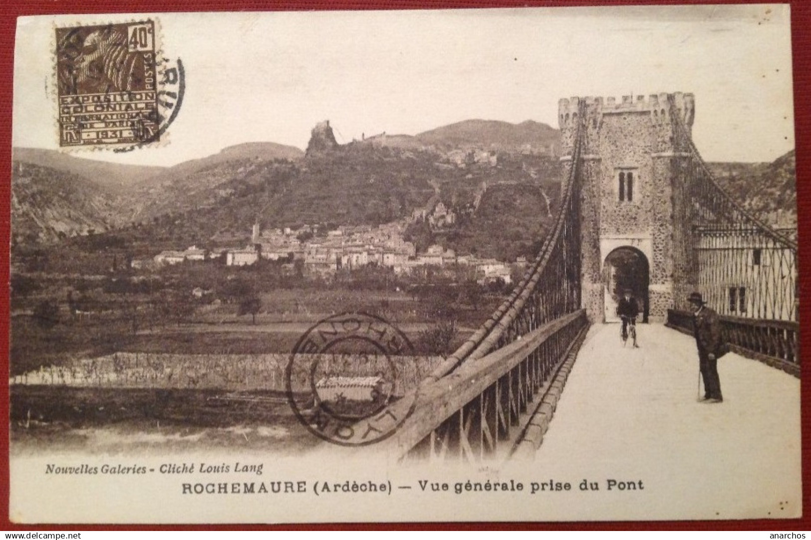 07 Ardèche  ROCHEMAURE Vue Générale Prise Du Pont (Nouvelles Galeries) - Rochemaure