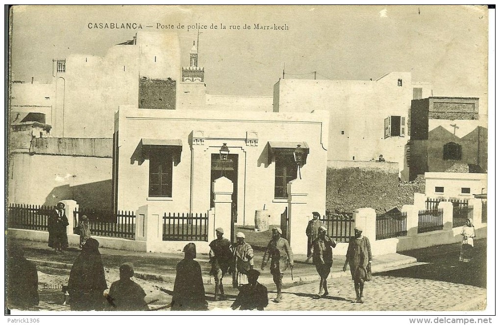 CPA  CASABLANCA, Poste De Police De La Rue De Marrakech  9947 - Casablanca