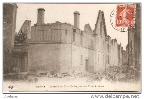 REIMS: Guerre 1914-1918, Bombardement, Cimetière Du Tiers-Ordre Rue Des Trois Raisinets - Reims