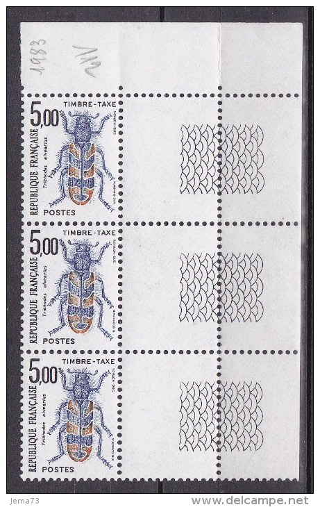 N° 112 Tricodes Alvearius Bande De 3 Timbres - 1960-.... Mint/hinged
