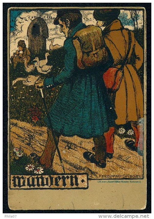 Ferdinand Spiegel - Lith. Arst V. Hubert Kohler, Munchen Bluthenstr 13. ---- Old Postcard, Not Traveled - Spiegel, Ferdinand