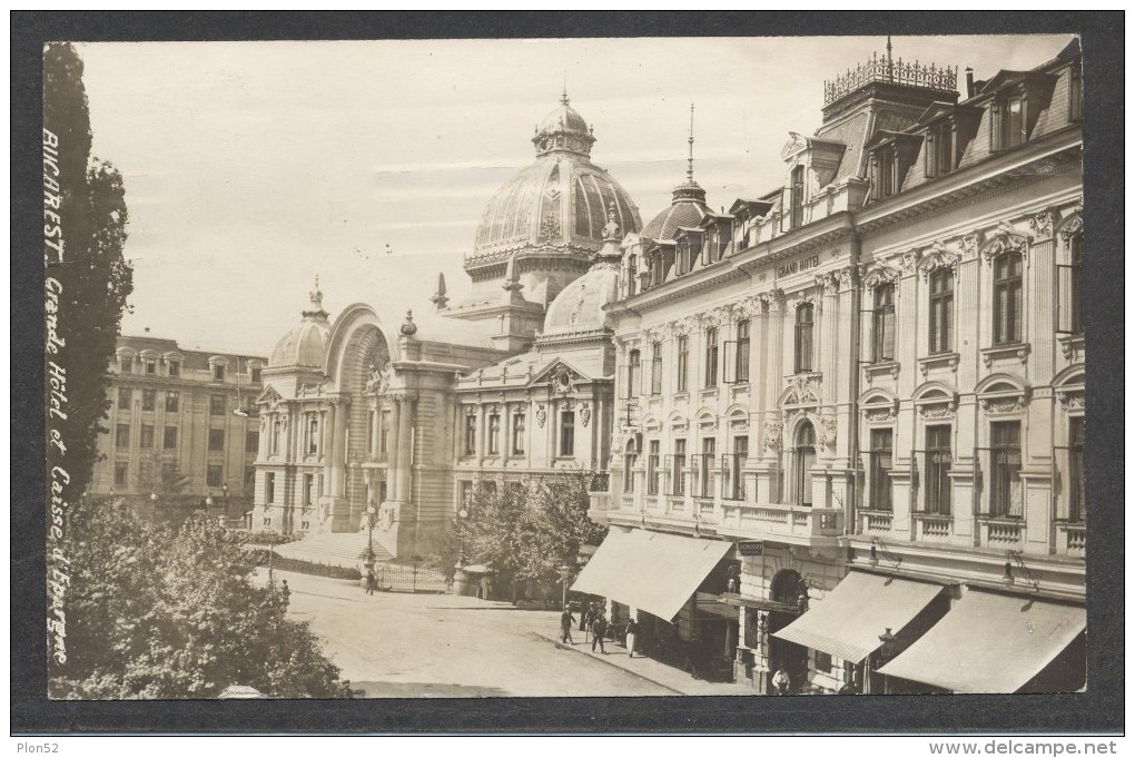 7586-BUCAREST-GRAND HOTEL ET CAISSE D´ESPAGNE-1921-FP - Rumania