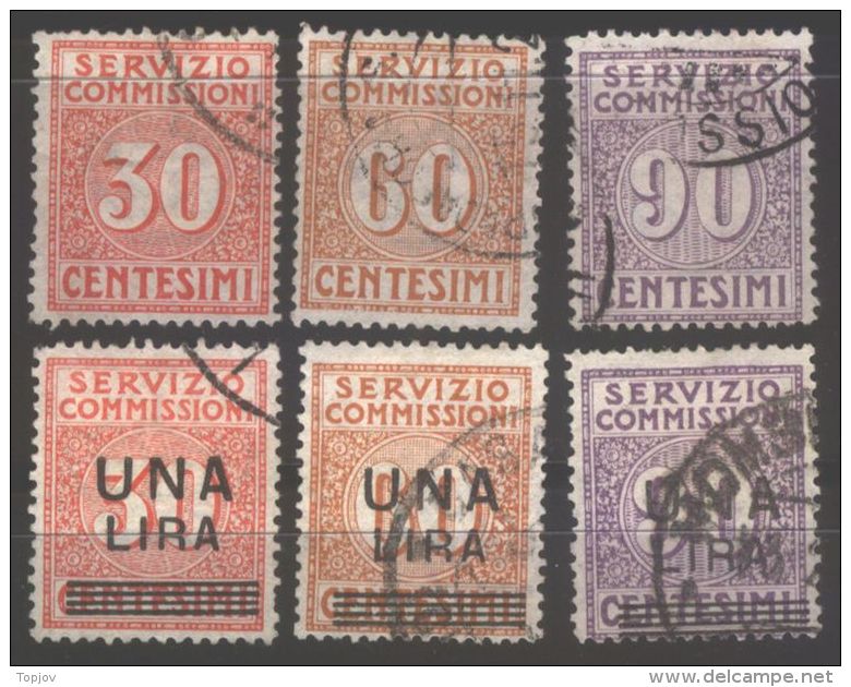 ITALIA -  REGNO - SERVIZIO COMMISSIONI - Usati  - 1913 / 25 - Taxe