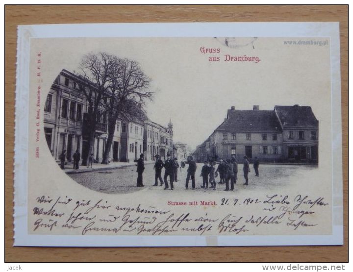 Dramburg I Pom / Markt 1900 Year / Drawsko Pomorskie / Reproduction - Ostpreussen