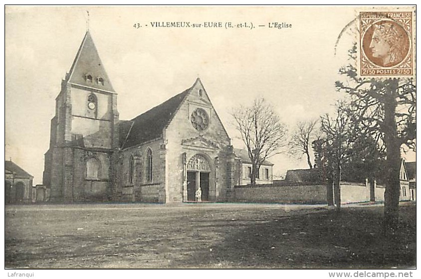 Eure Et Loir - Ref A129- Villemeux Sur Eure - L Eglise  -carte Bon Etat - - Villemeux-sur-Eure