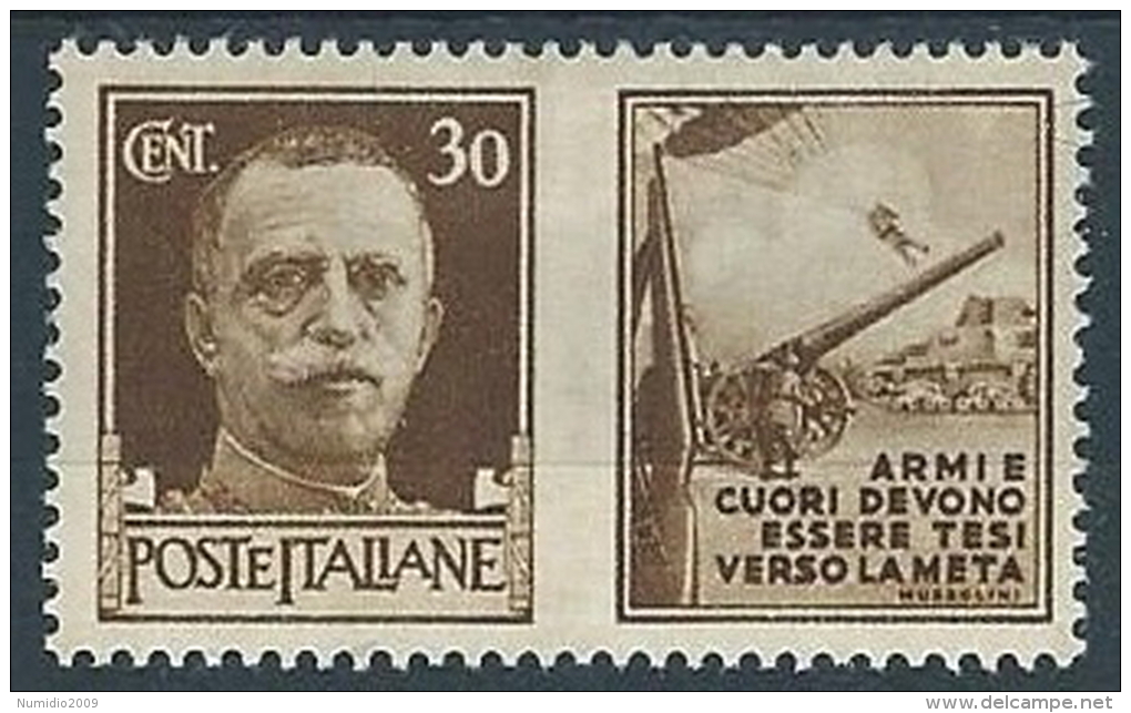 1942 REGNO PROPAGANDA DI GUERRA 30 CENT MH * - ED495-2 - War Propaganda