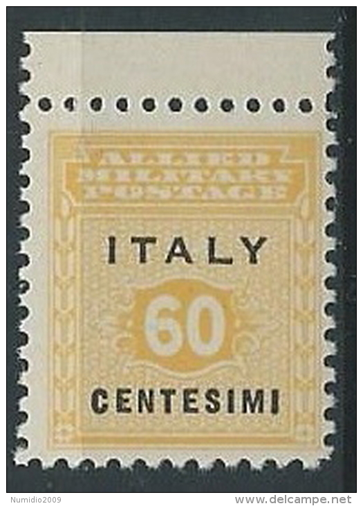 1943 OCCUPAZIONE ANGLO AMERICANA SICILIA 60 CENT MNH ** - ED512 - Occ. Anglo-américaine: Sicile