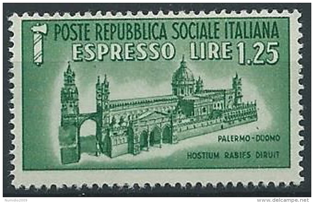 1944 RSI ESPRESSO DUOMO DI PALERMO MNH ** - ED510 - Express Mail