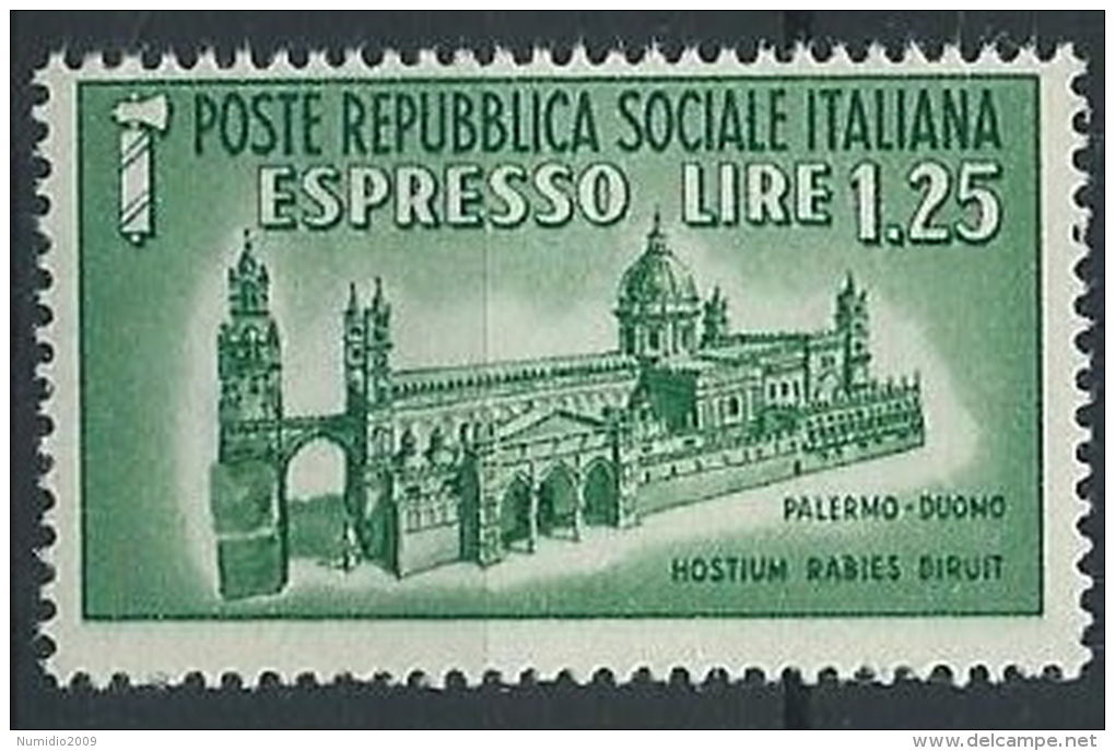 1944 RSI ESPRESSO DUOMO DI PALERMO MNH ** - ED510-2 - Express Mail