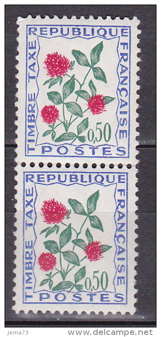 N° 101 Fleurs Des Champs: Trèfle: 1 Paire De 2  Timbres - 1960-.... Neufs