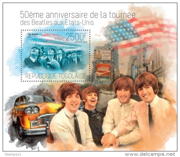 Togo. 2014 The Beatles In USA. (103b) - Chanteurs