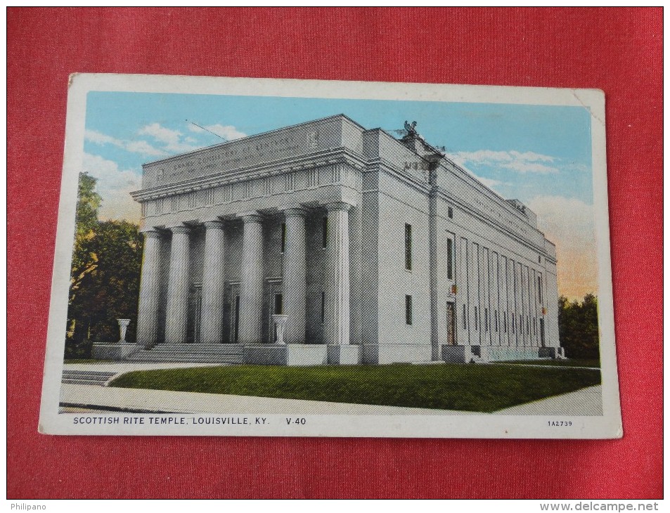 Kentucky> Louisville  Scottish Rite Temple   1946 Cancel   -ref 1331 - Louisville