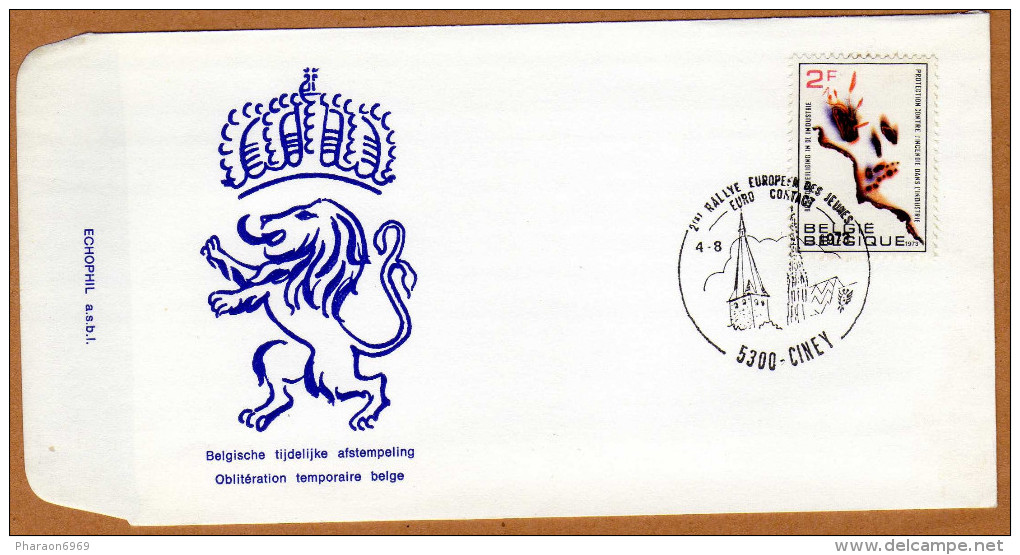 Enveloppe Cover Brief FDC 1660 Oblitération Temporaire Ciney - 1971-1980