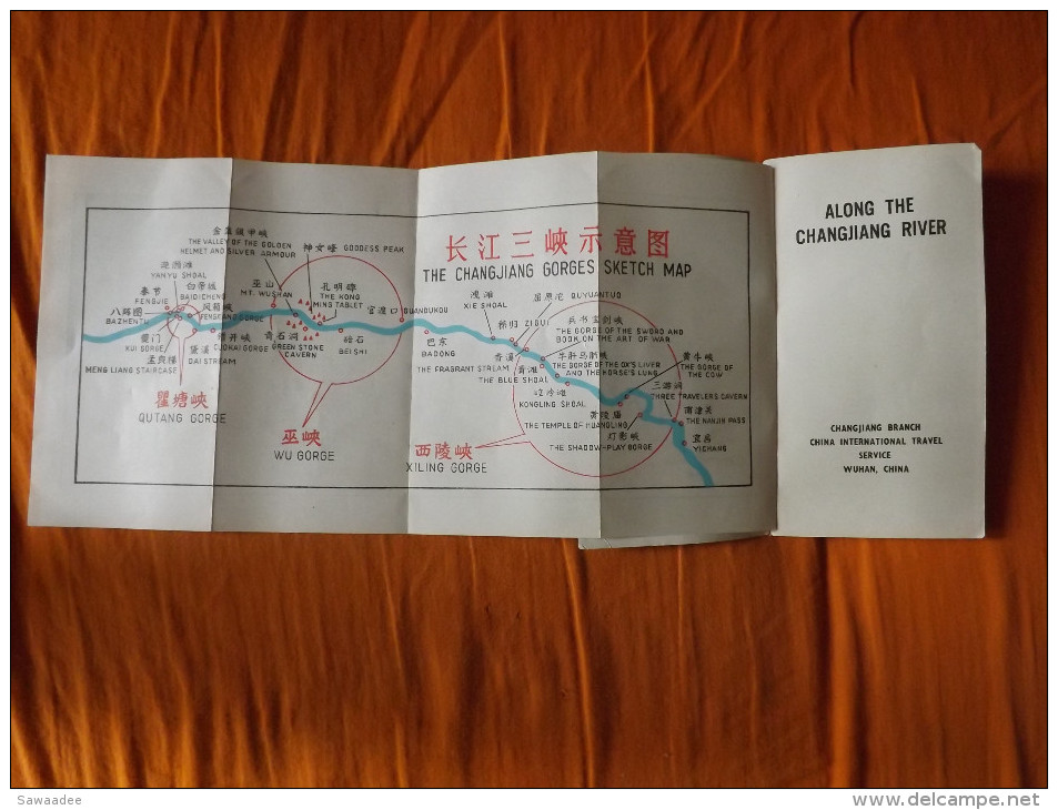 GUIDE - CHINE - ALONG THE CHANGJIANG RIVER ( RIVIERE YANGTZE) - CARTE - CHINA INTERNATIONAL TRAVEL SERVICE - ANNEE 80 - Asie