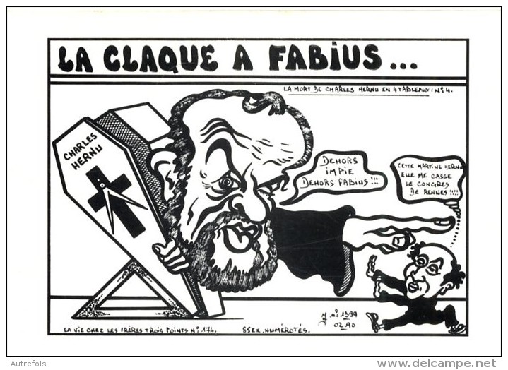 ILLUSTRATION J.LARDIE  -  LA VIE CHEZ LES FRERES TROIS POINTS N° 174  -  FRANC MACONNERIE  -  1990  -  FABIUS - Lardie