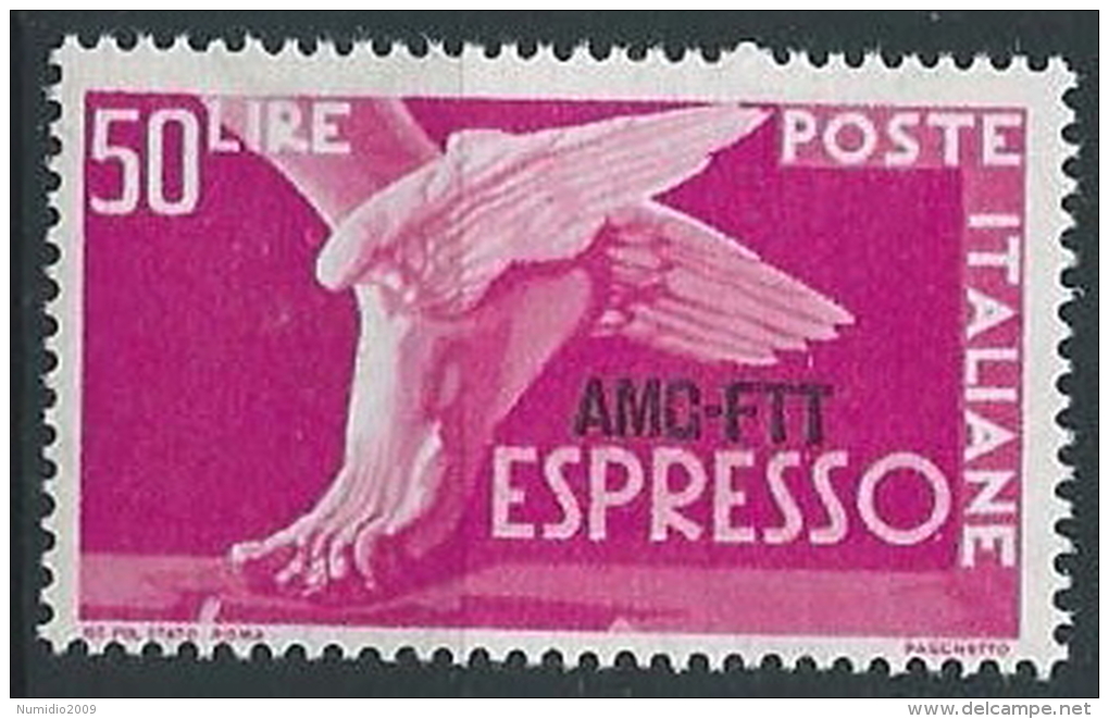 1952 TRIESTE A ESPRESSO 50 LIRE MNH ** - ED515 - Express Mail