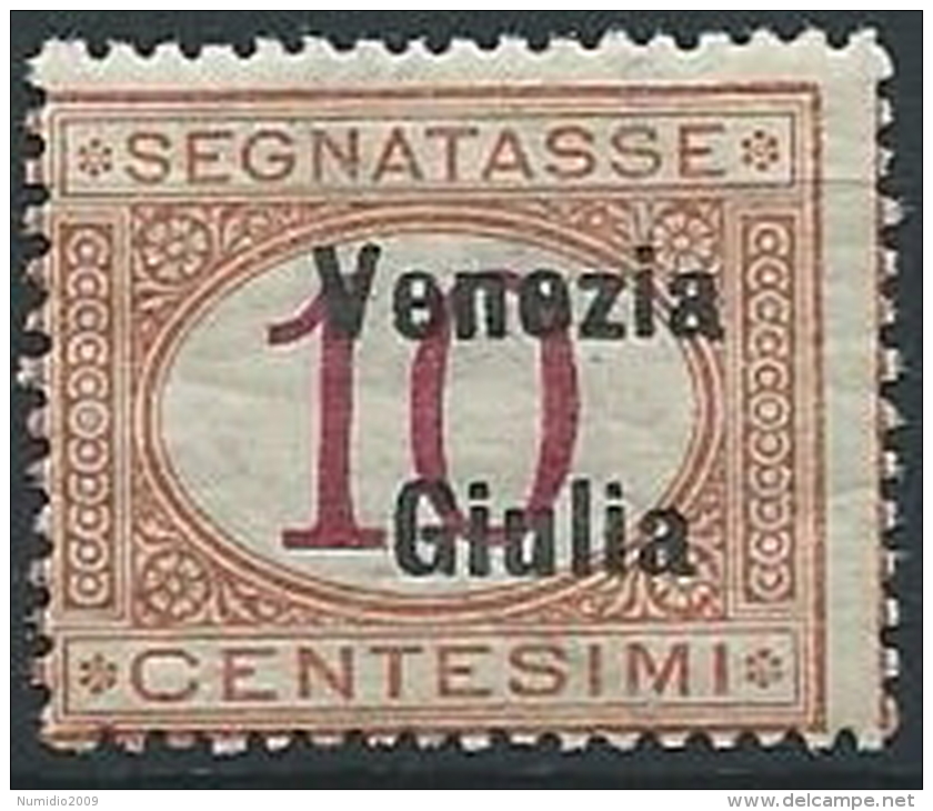 1918 VENEZIA GIULIA SEGNATASSE 10 CENT MNH ** - ED521-2 - Vénétie Julienne