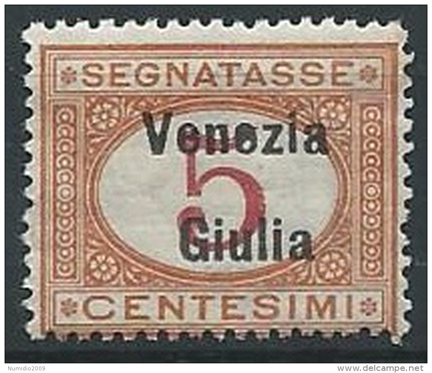 1918 VENEZIA GIULIA SEGNATASSE 5 CENT MNH ** - ED522-3 - Venezia Giulia