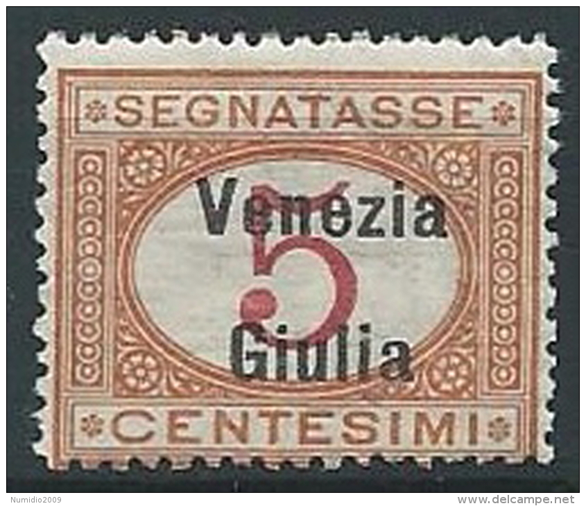 1918 VENEZIA GIULIA SEGNATASSE 5 CENT MNH ** - ED522-6 - Vénétie Julienne