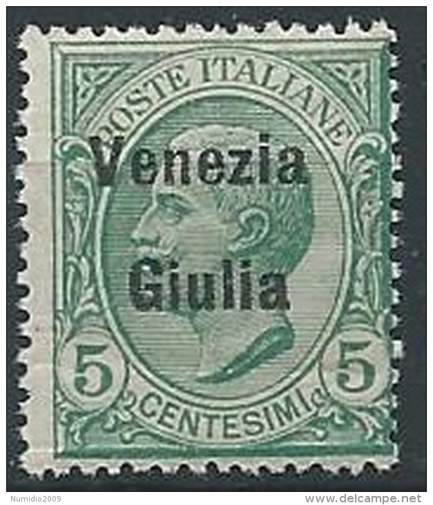 1918-19 VENEZIA GIULIA EFFIGIE 5 CENT MNH ** - ED524 - Vénétie Julienne