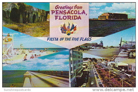Florida Greetings From Pensacola Fiesta Of The Five Flags - Pensacola