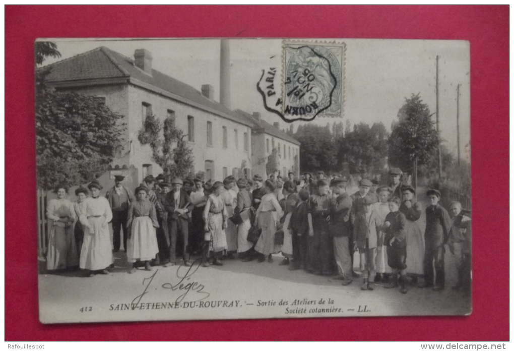 C P  Saint Etienne Du Rouvray Sortie Des Ateliers De La Societe Cotonniere - Saint Etienne Du Rouvray