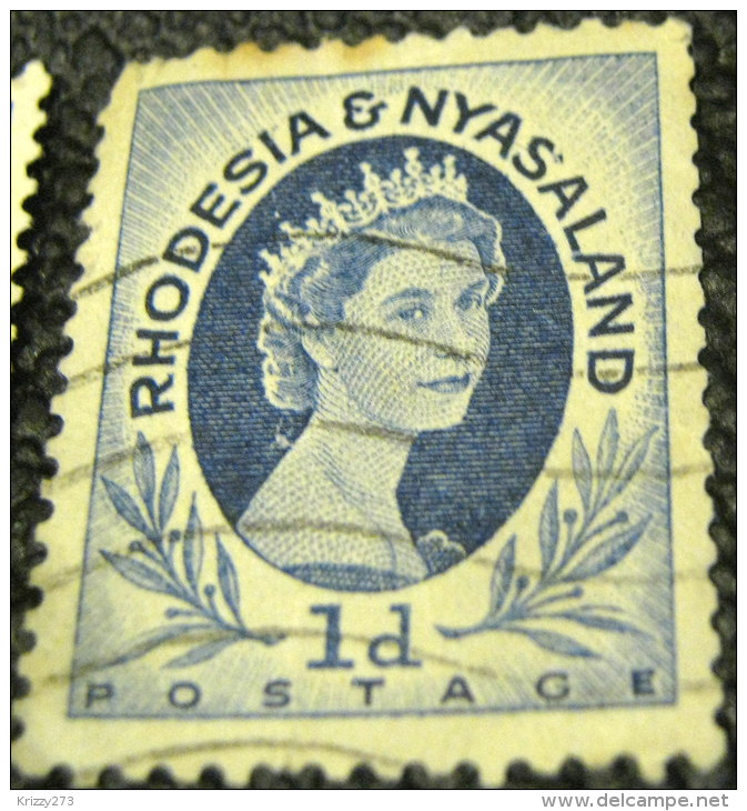 Rhodesia And Nyasaland 1954 Queen Elizabeth II 1d - Used - Rhodesia & Nyasaland (1954-1963)