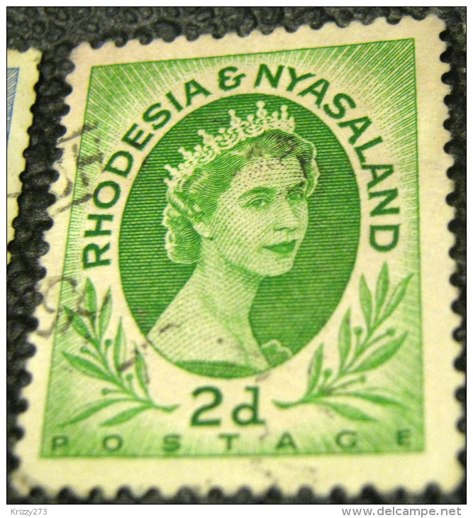 Rhodesia And Nyasaland 1954 Queen Elizabeth II 2d - Used - Rhodesia & Nyasaland (1954-1963)