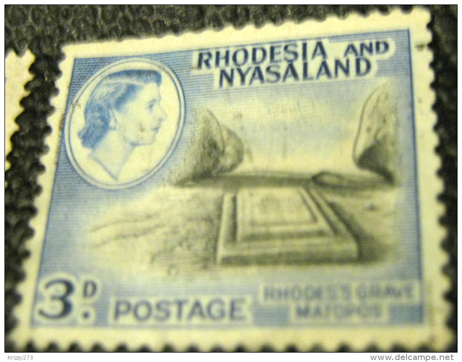 Rhodesia And Nyasaland 1959 Rhodes's Grave Matopos 3d - Used - Rhodesia & Nyasaland (1954-1963)